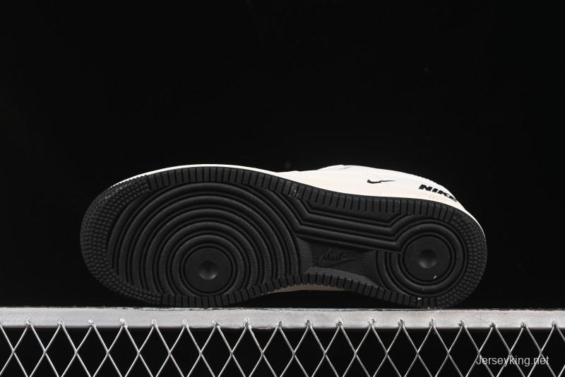 Nike Air Force 1'07 Low Casual Sneakers with Triple Black Swoosh - XX3168-183