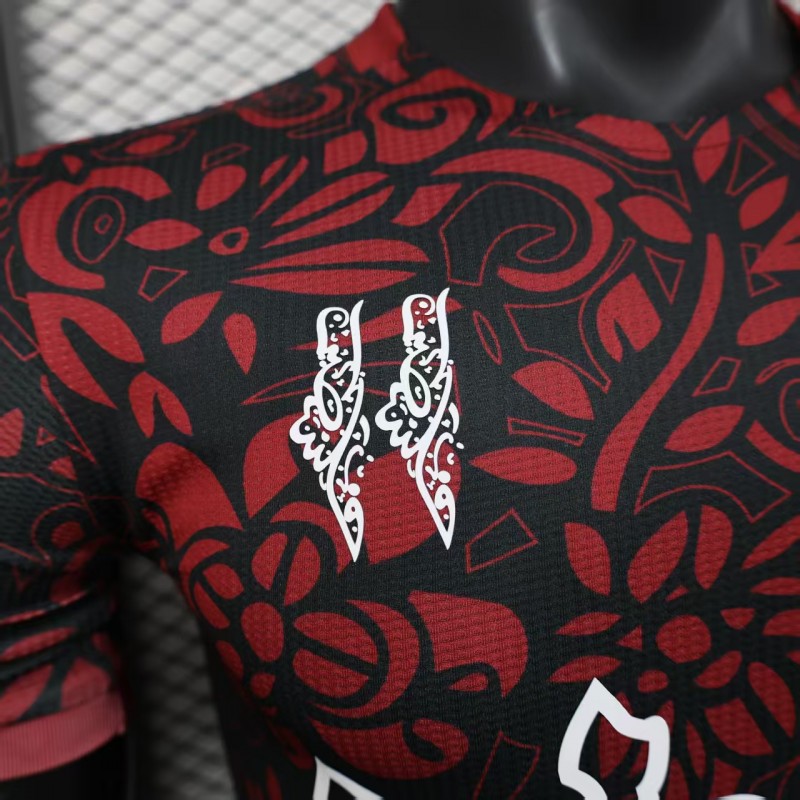 Player Version 25/26 FC Palestine Red with Traditional Floral Pattern Jersey