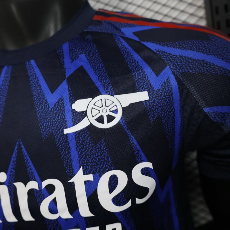Player Version 25/26 Arsenal Third Blue with Geometric Lightning Pattern Jersey