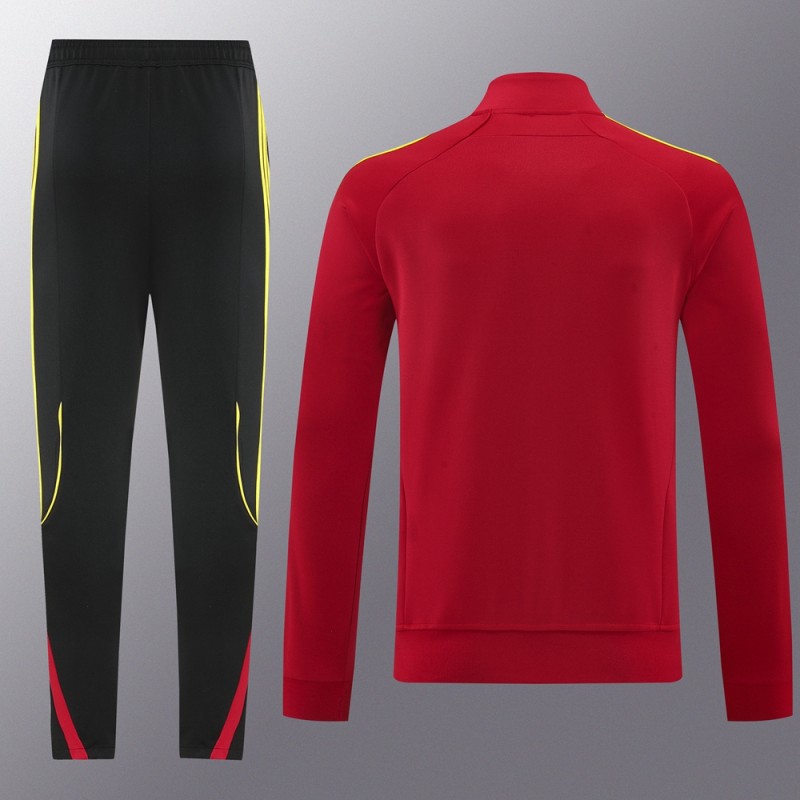 25/26 Arsenal Red Full Zipper Jacket +Long Pants