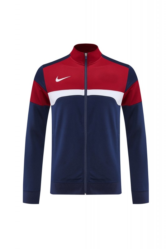 2025 Nike Red/Navy Full Hoodie Zipper Jacket +Long Pants