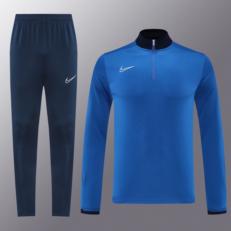 2025 Nike Blue Full Hoodie Zipper Jacket +Long Pants