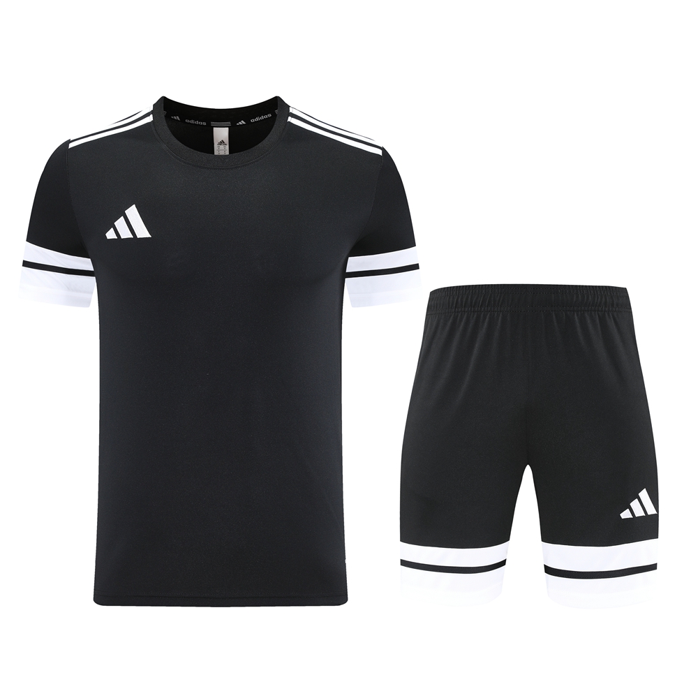 2025 Adidas Black Short Sleeve Jersey+Shorts