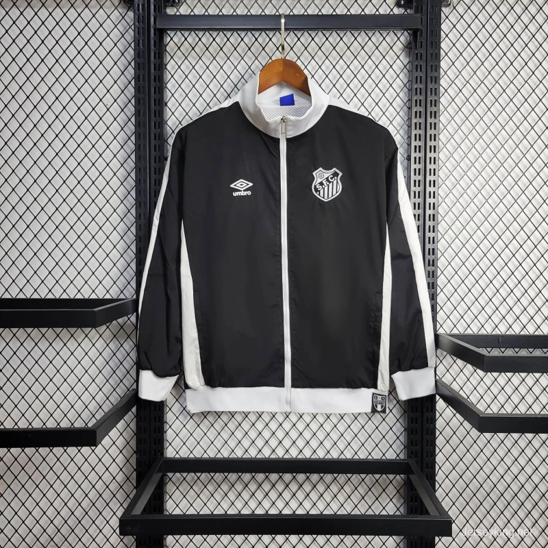 25/26 Santos Jacket Black Windbreaker