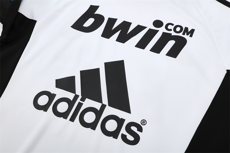 Retro 08/09 Real Madrid White Half Zipper Jacket