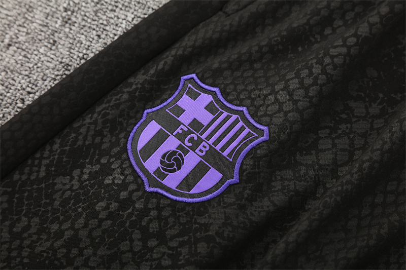 25/26 Barcelona Purple Joint Edition Half Zipper Jacket+Long Pants