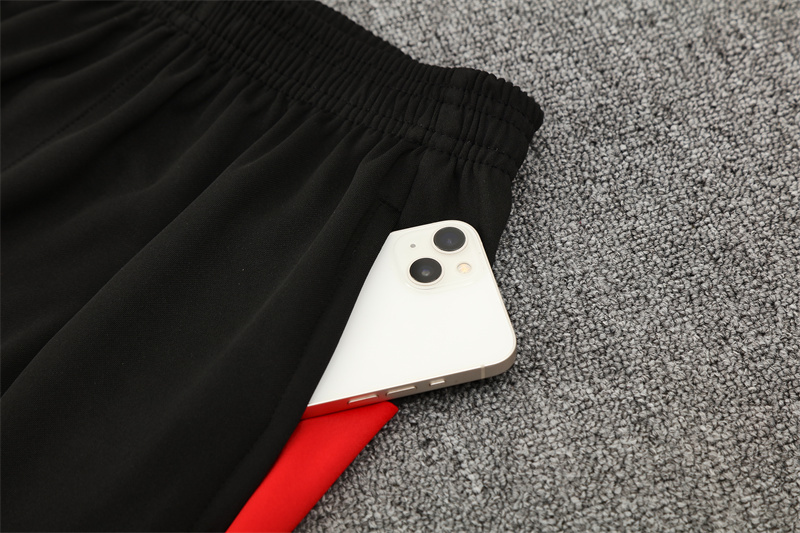 25/26 Portugal Black Half Zipper Jacket+Long Pants