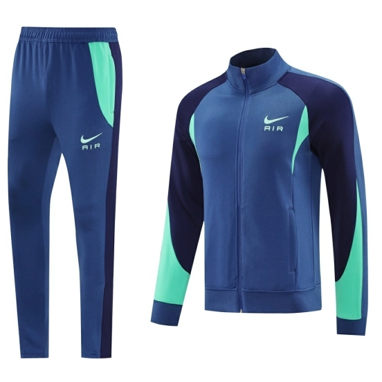 2025 NIKE Blue/Green/Black Full Zipper Jacket + Long Pants