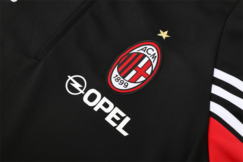 Retro 03/04 AC Milan Black Half Zipper Jacket