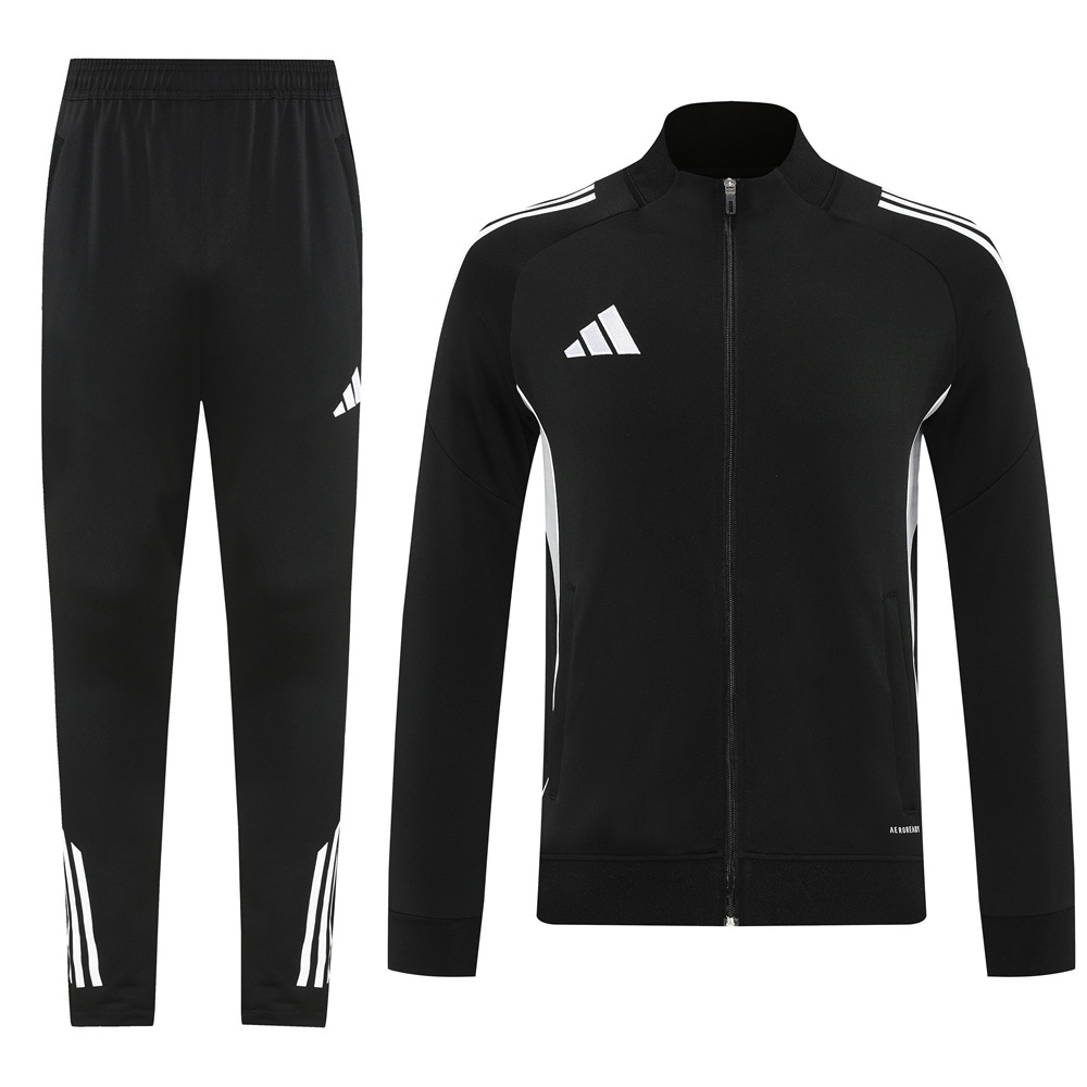 2025 Adidas Black Full Zipper Jacket + Long Pants