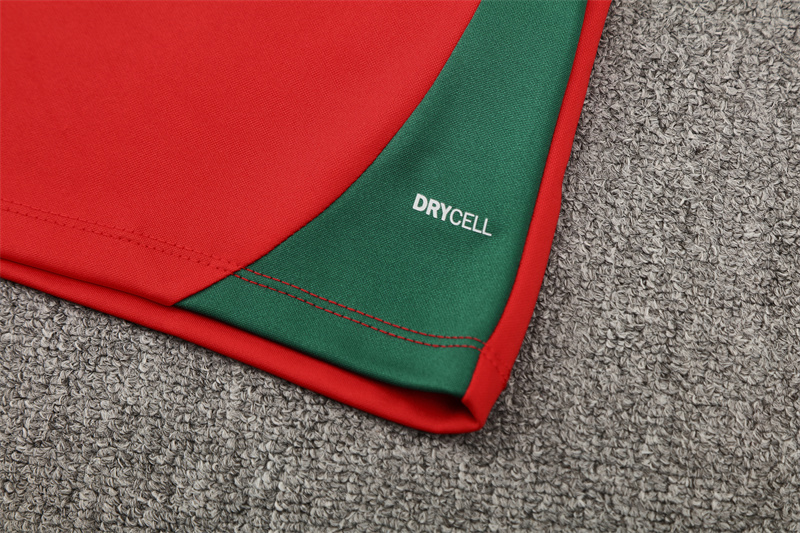 25/26 Portugal Red Half Zipper Jacket+Long Pants