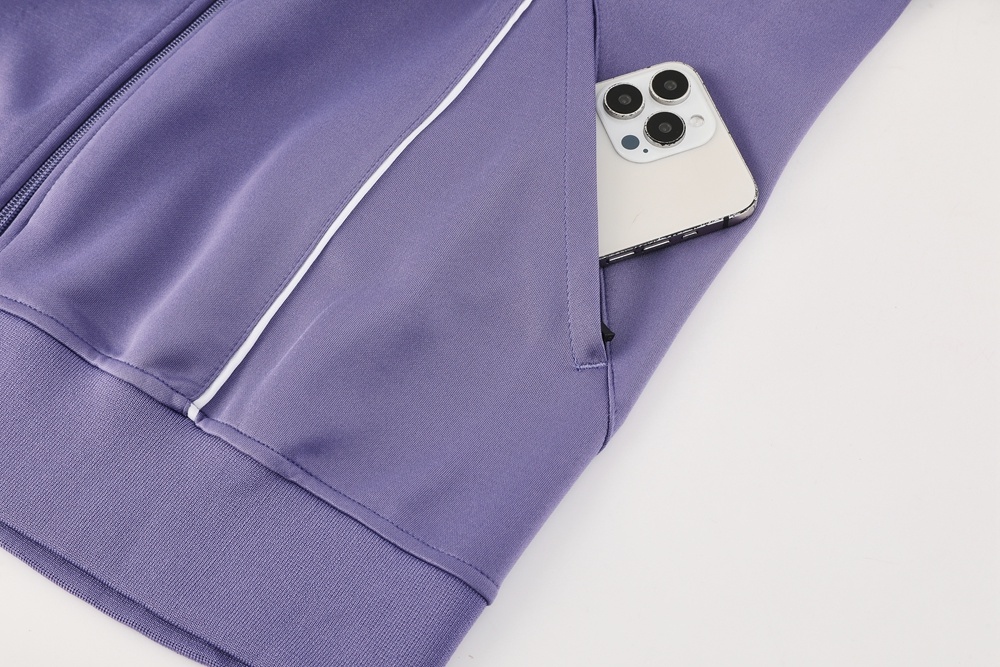 2025 Adidas Purple Full Zipper Jacket + Long Pants