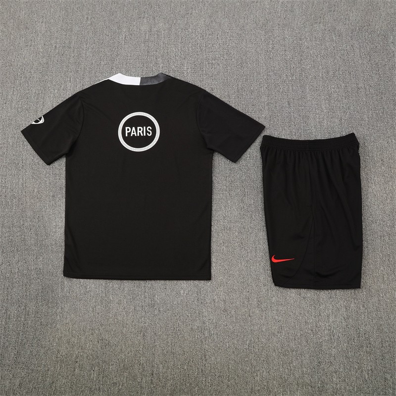 25/26 PSG Black T90 with XS Short Sleeve+Soccer Shorts