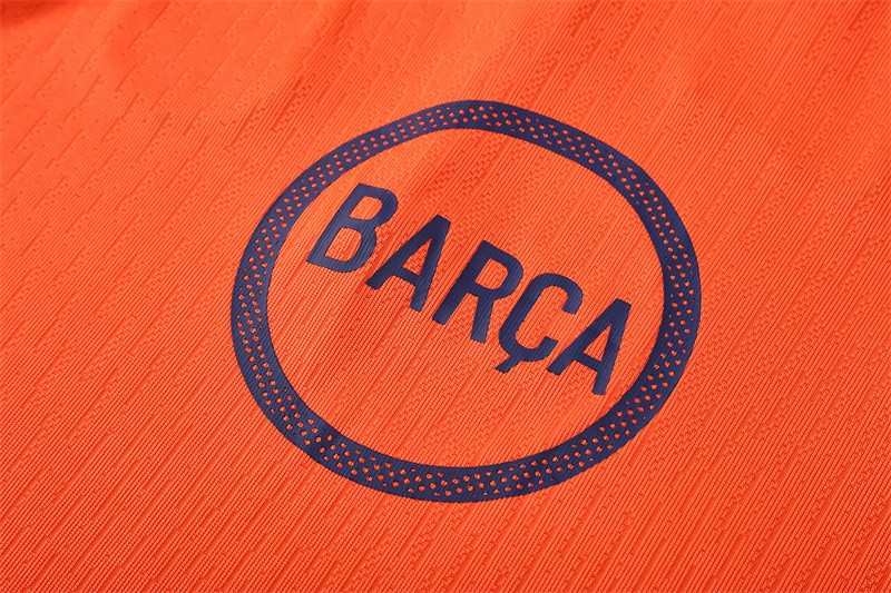 Player Version 25/26 Barcelona Orange T90 Half Zipper Jacket+Long Pants