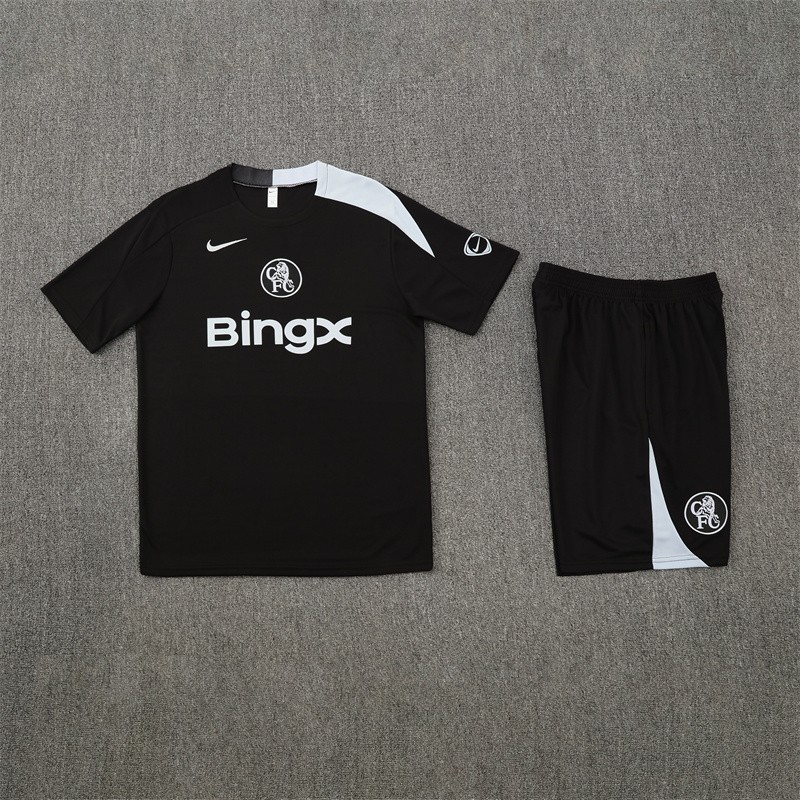 25/26 Chelsea Black T90 with XS Short Sleeve+Soccer Shorts