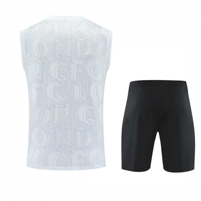 25/26 Chelsea White Vest Jersey+Shorts