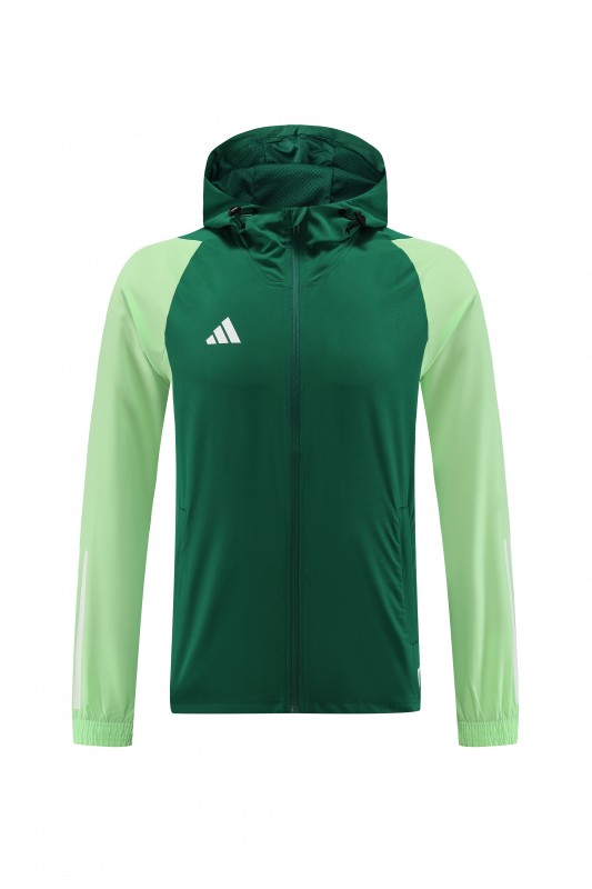2025 Adidas Green Half Zipper Jacket+Long Pants S-2XL