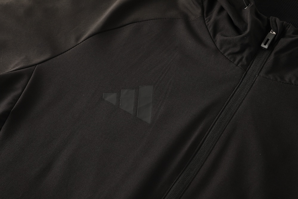 2025 Adidas Black Half Zipper Jacket+Long Pants S-2XL