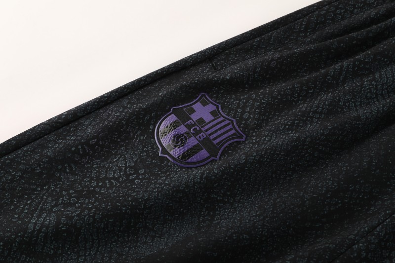 25/26 Barcelona Black S-3XL Half Zipper Jacket+Long Pants