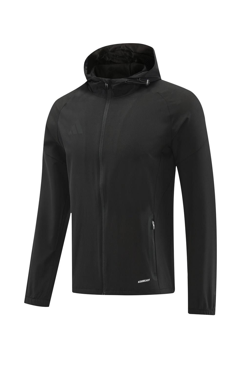 2025 Adidas Black Half Zipper Jacket+Long Pants S-2XL