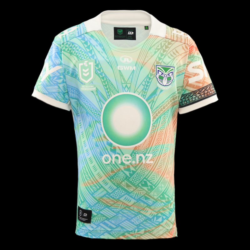 25/26 New Zealand Warriors Green with Māori Tribal Patterns Heritage Jersey