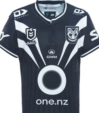 25/26 Kids New Zealand Warriors Navy with White Diagonal Stripes Jersey
