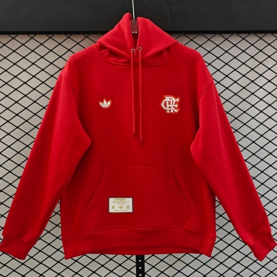 25/26 Flamengo Retro Embroidered Logo Hoodie 9 Colors
