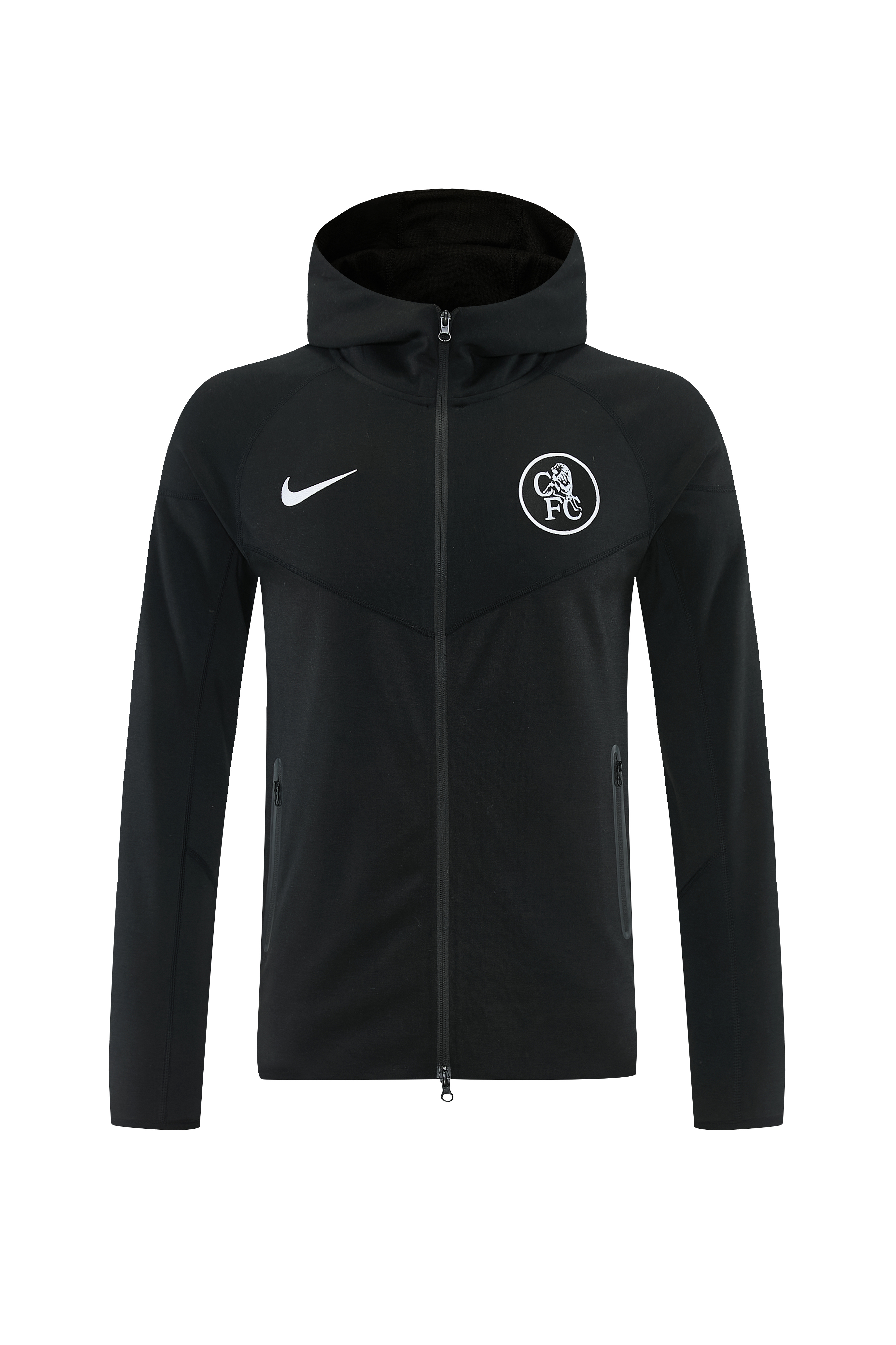 25/26 Chelsea Black Full Zipper Hoodie Windbreaker + Long Pants