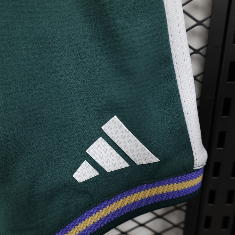 2026 Player Version Saudi Arabia Green with White Side Stripes  Shorts