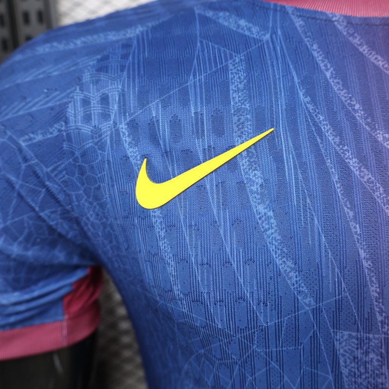 Player Version 25/26 FC Barcelona Blue & Burgundy with Geometric Gradient Pattern Jersey