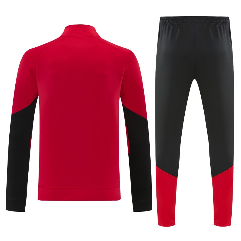26/27 Germany  Red Full Zipper Jacket Tracksuit + Long Pants