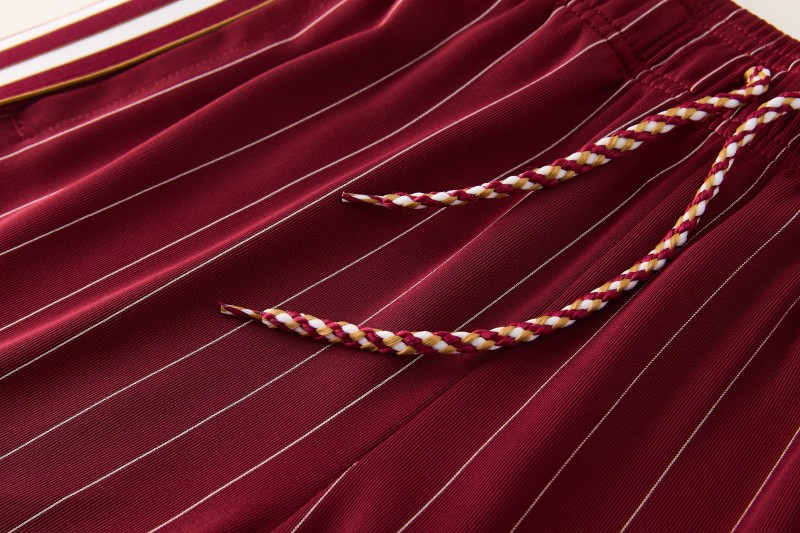 26/27  Arsenal  Maroon Pinstripe Short Sleeve+Soccer Shorts