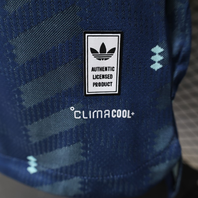 Player Version 2026 Germany  Navy Blue with Zigzag Pattern Away Jersey