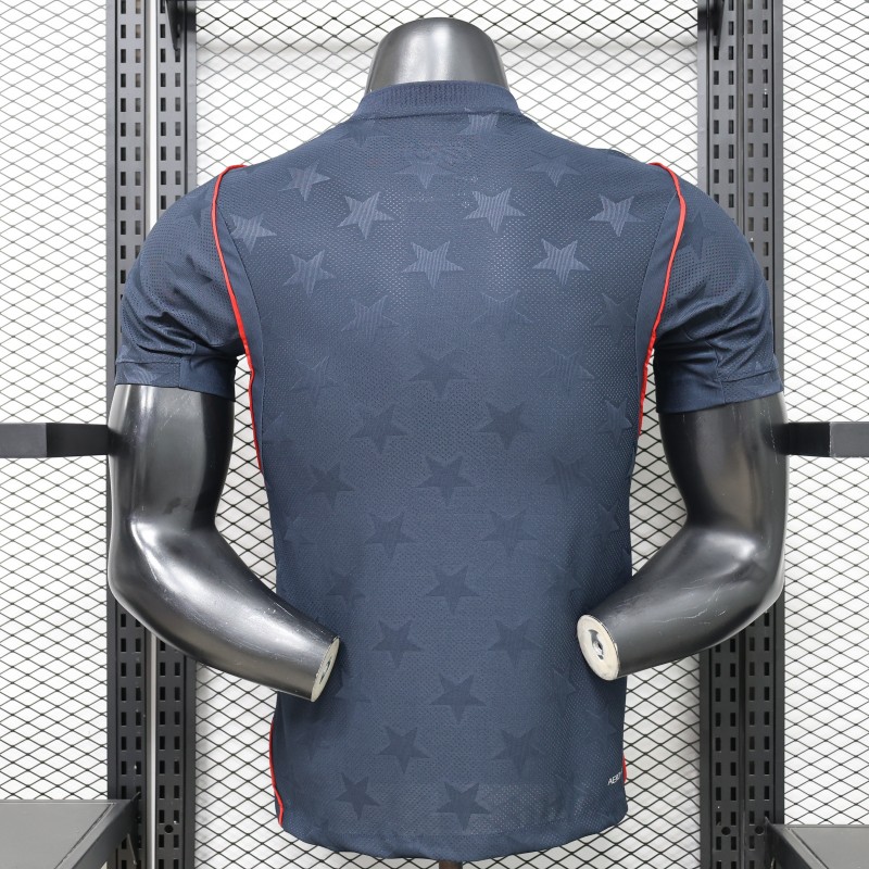 Player Version 2026 USA Navy Blue with All-Over Star Pattern Away Jersey
