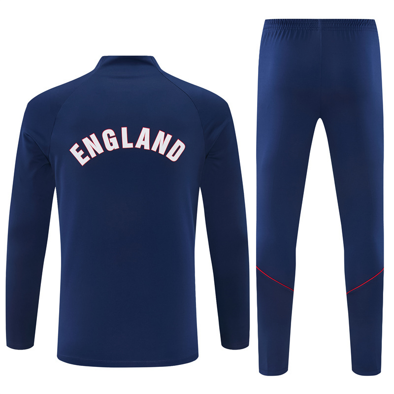 2026 England Navy Blue  Half Zipper Jacket Tracksuit + Long Pants (Nike)