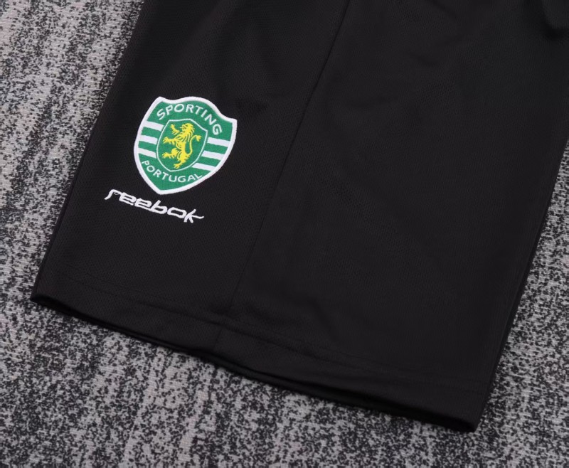 Retro Kids 01/03 Sporting CP White Green Home Long Sleeve Jersey