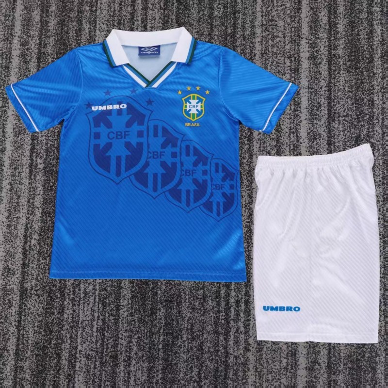 Retro Kids 1996 Brazil Away Jersey