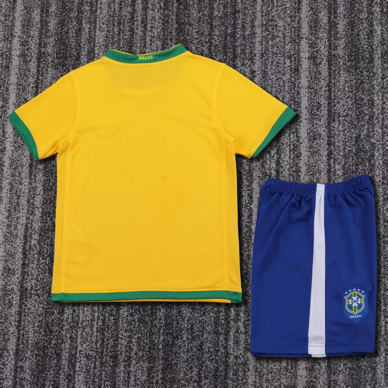 Retro Kids 2006 Brazil Home Jersey