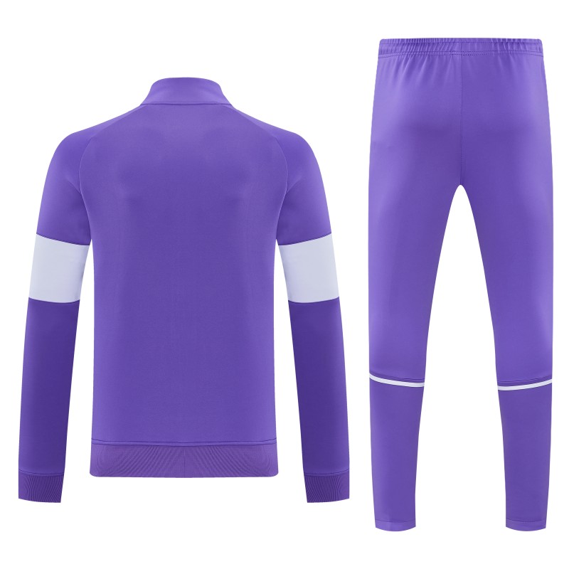 26/27 Real Madrid  Purple Full Zipper Jacket Tracksuit + Long Pants