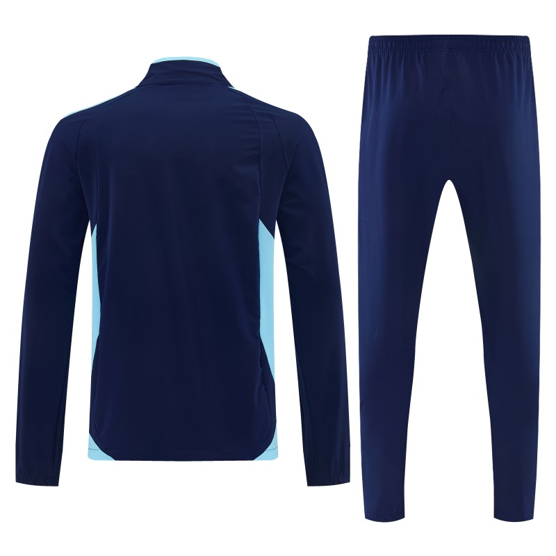 2026 Argentina Navy & Sky Blue Full Zipper Jacket Tracksuit + Long Pants