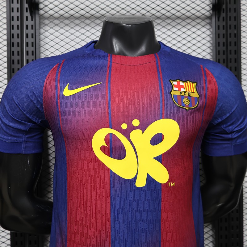 Player Version 25/26 FC Barcelona Royal Blue & Garnet Red  Special Edition Jersey