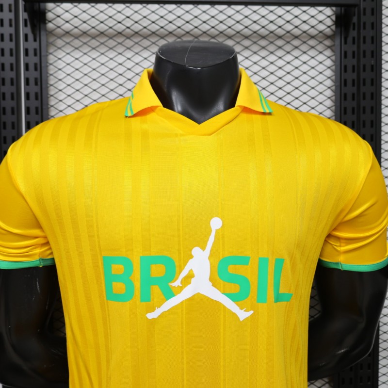 Player Version 2026 Brazil × Jordan Brand Yellow Special Edition Home Jersey
