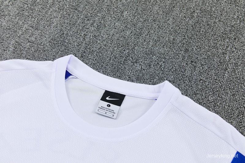26/27 Chelsea  White&Blue Short Sleeve+Soccer Shorts