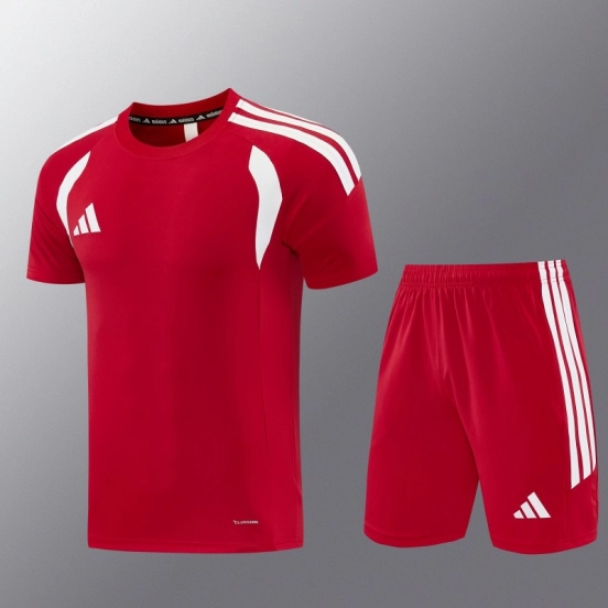 26/27 Adidas 14  Red Short Sleeve+Soccer Shorts