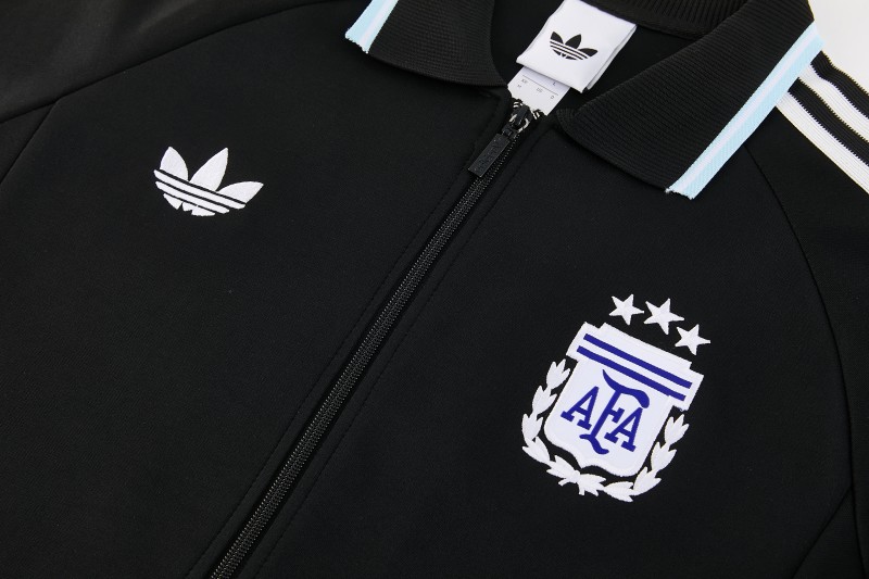 26/27 Argentina 06 Black Full Zipper Jacket + Long Pants