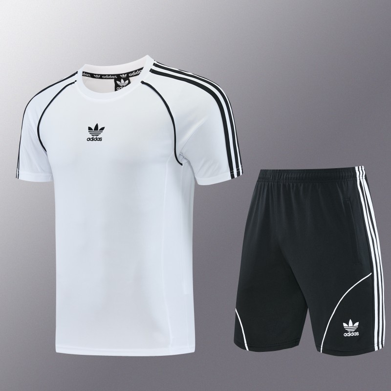 26/27 Adidas AD15 White Short Sleeve+Soccer Shorts