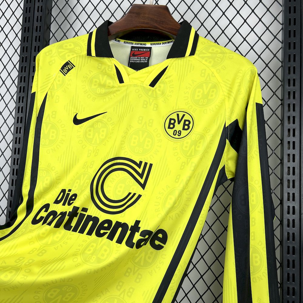 1996/97 Retro Borussia Dortmund Home Long Sleeves Jersey