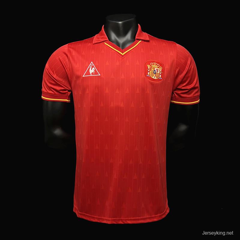 Retro 1988-91 Spain Home  Jersey