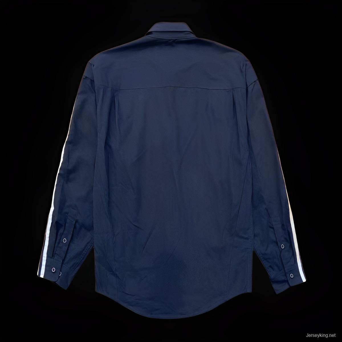 23/24 Manchester United xBalenciaga Navy Long Sleeve Shirt