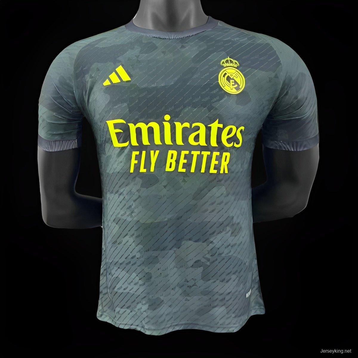 Player Version 23/24 Real Madrid Camouflage Green Jersey